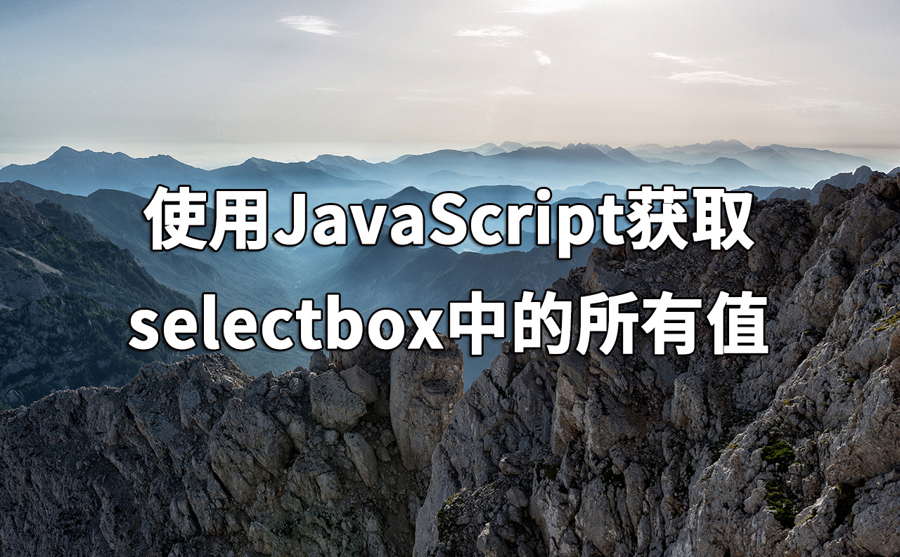 使用JavaScript获取selectbox中的所有值