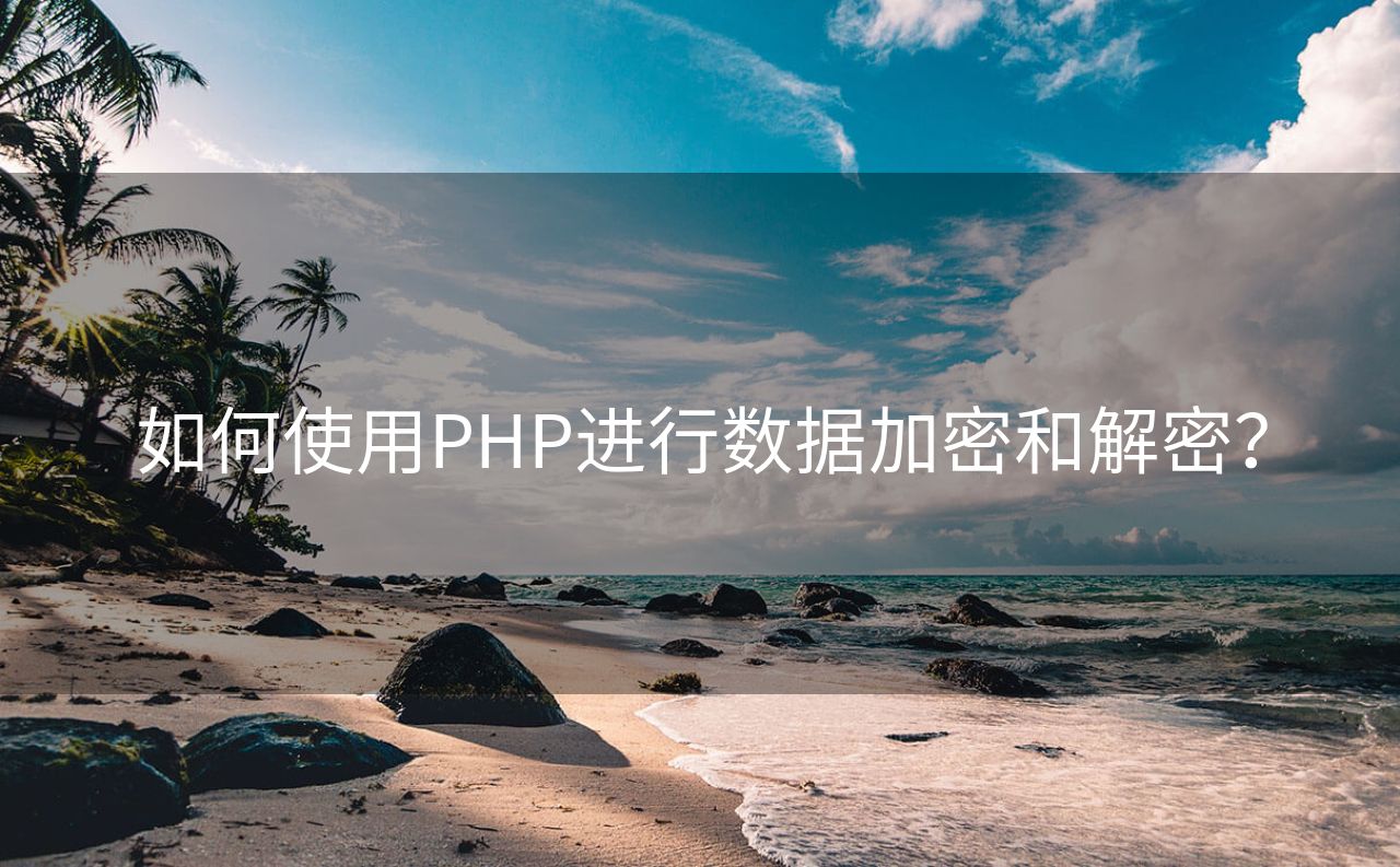 如何使用PHP进行数据加密和解密？