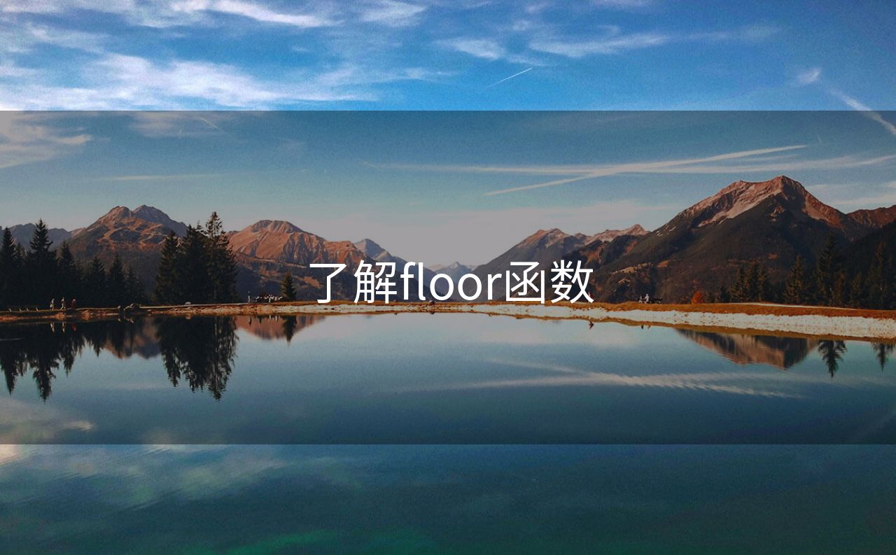 了解floor函数