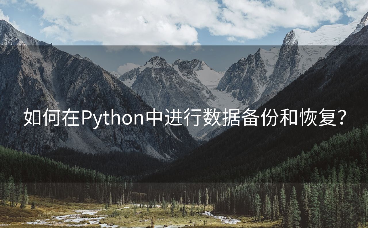 如何在Python中进行数据备份和恢复？