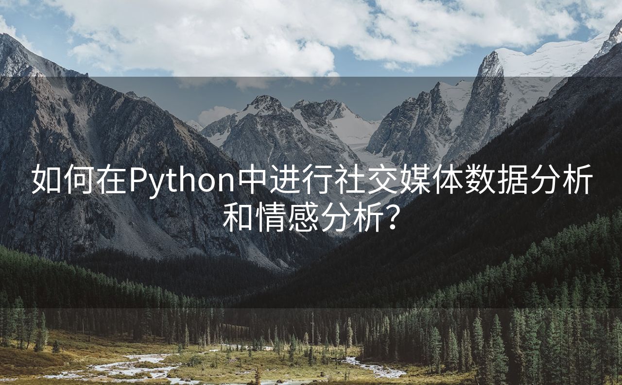 如何在Python中进行社交媒体数据分析和情感分析？