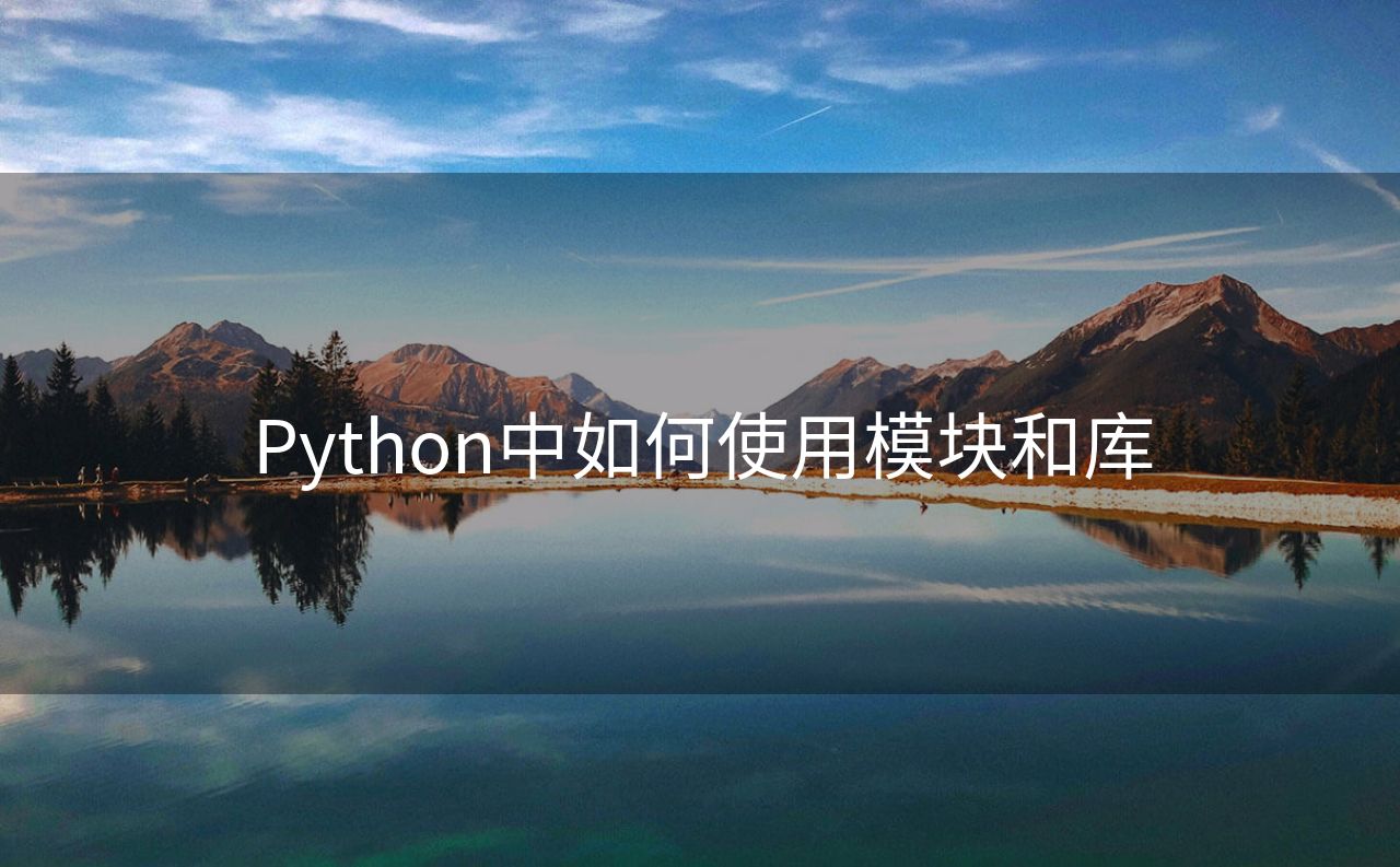 Python中如何使用模块和库