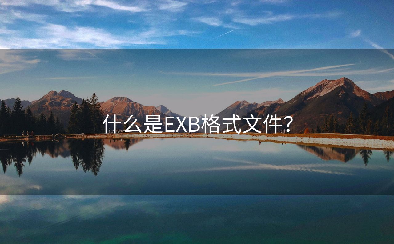 什么是EXB格式文件？