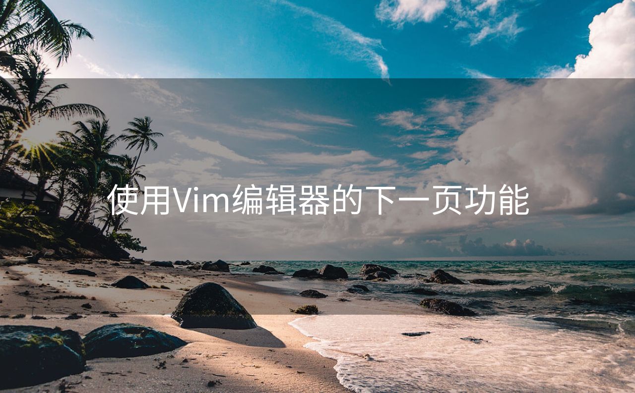 使用Vim编辑器的下一页功能