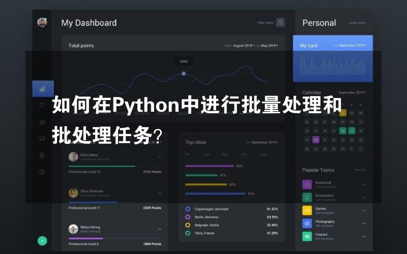 如何在Python中进行批量处理和批处理任务？