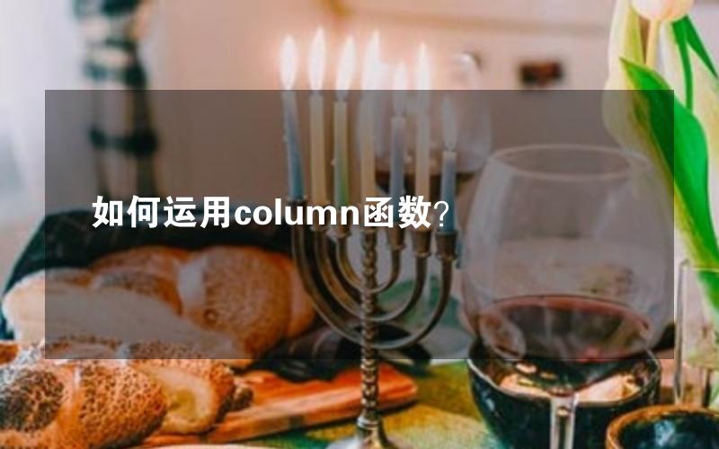 如何运用column函数？