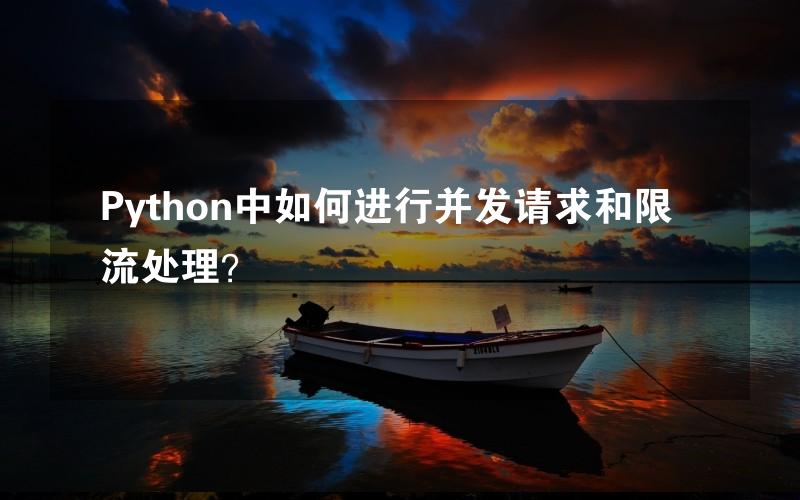 Python中如何进行并发请求和限流处理？