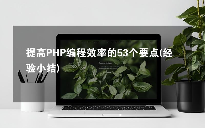 提高PHP编程效率的53个要点(经验小结)