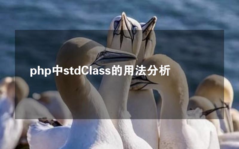 php中stdClass的用法分析