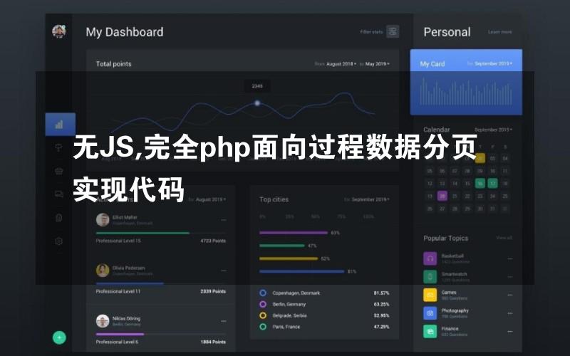 无JS,完全php面向过程数据分页实现代码